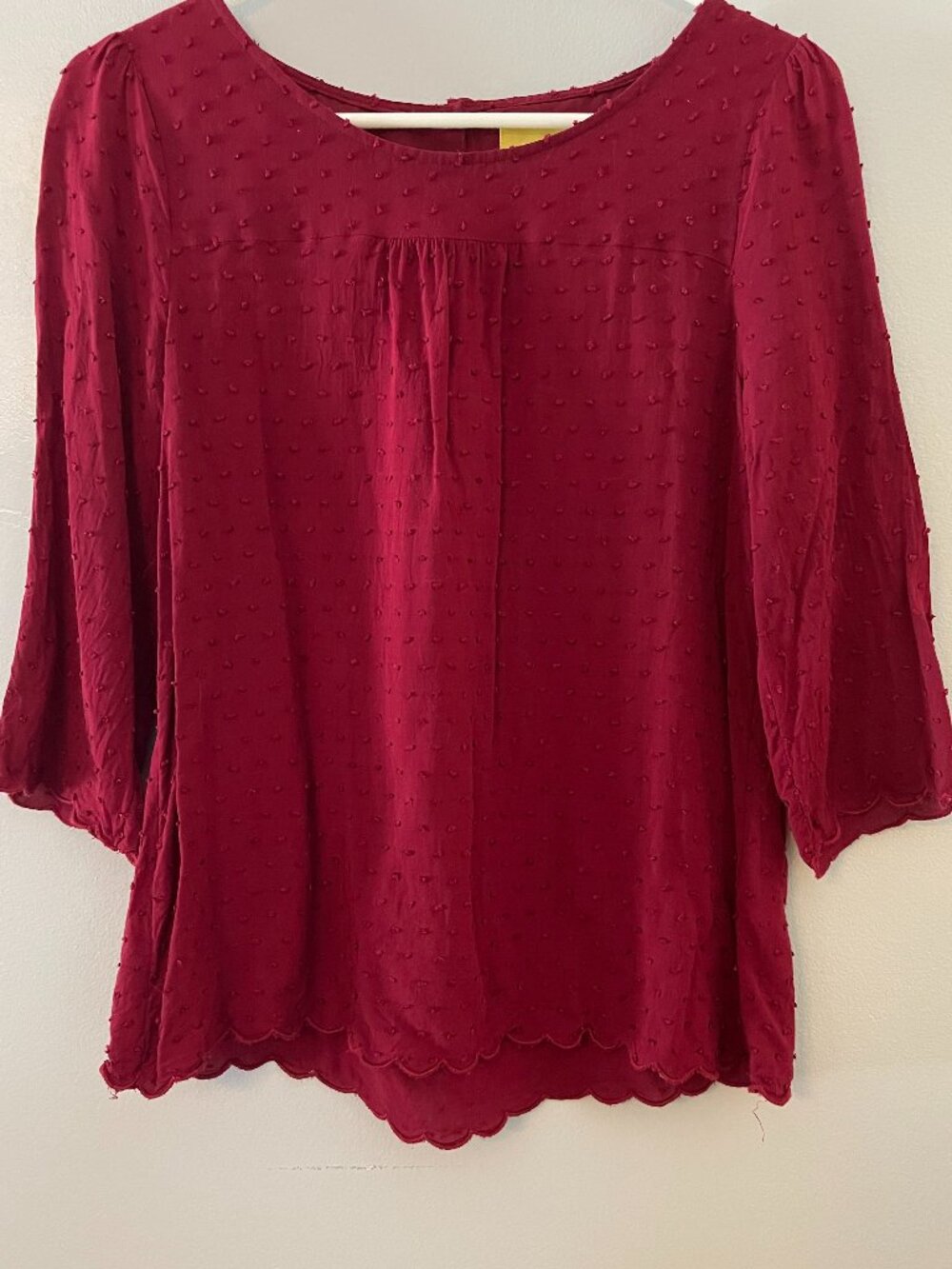 Maeve By Anthropologie Burgundy Shirt